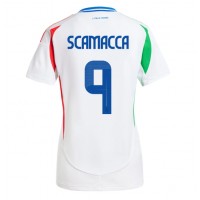 Maglie da calcio Italia Gianluca Scamacca #9 Seconda Maglia Femminile Europei 2024 Manica Corta